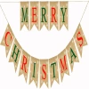 Cross-border Christmas happy banner, interior decoration, linen Christmas wall banner decoration, Christmas party decoration Item Picture